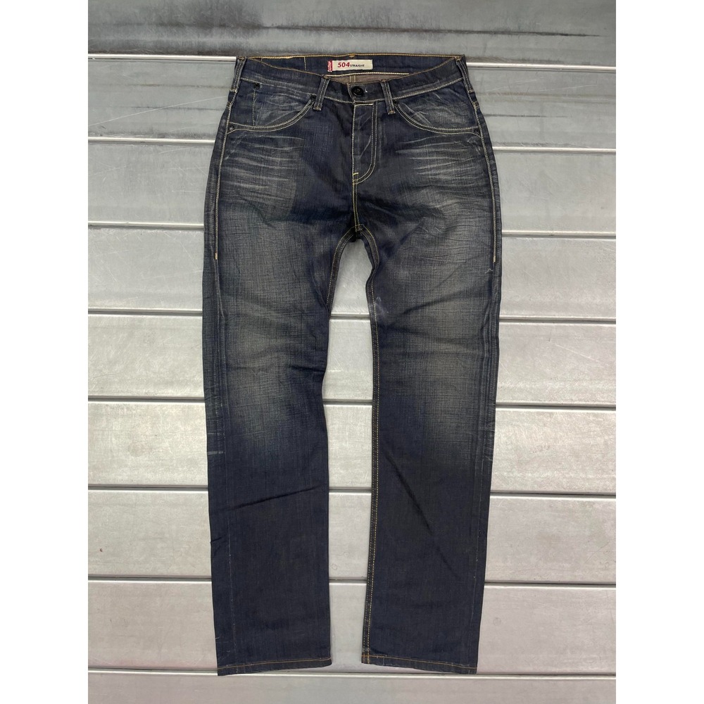 Vintage Levis‎ 504 Jeans Mens 30X32 Blue Dark Wash Denim Straight Leg